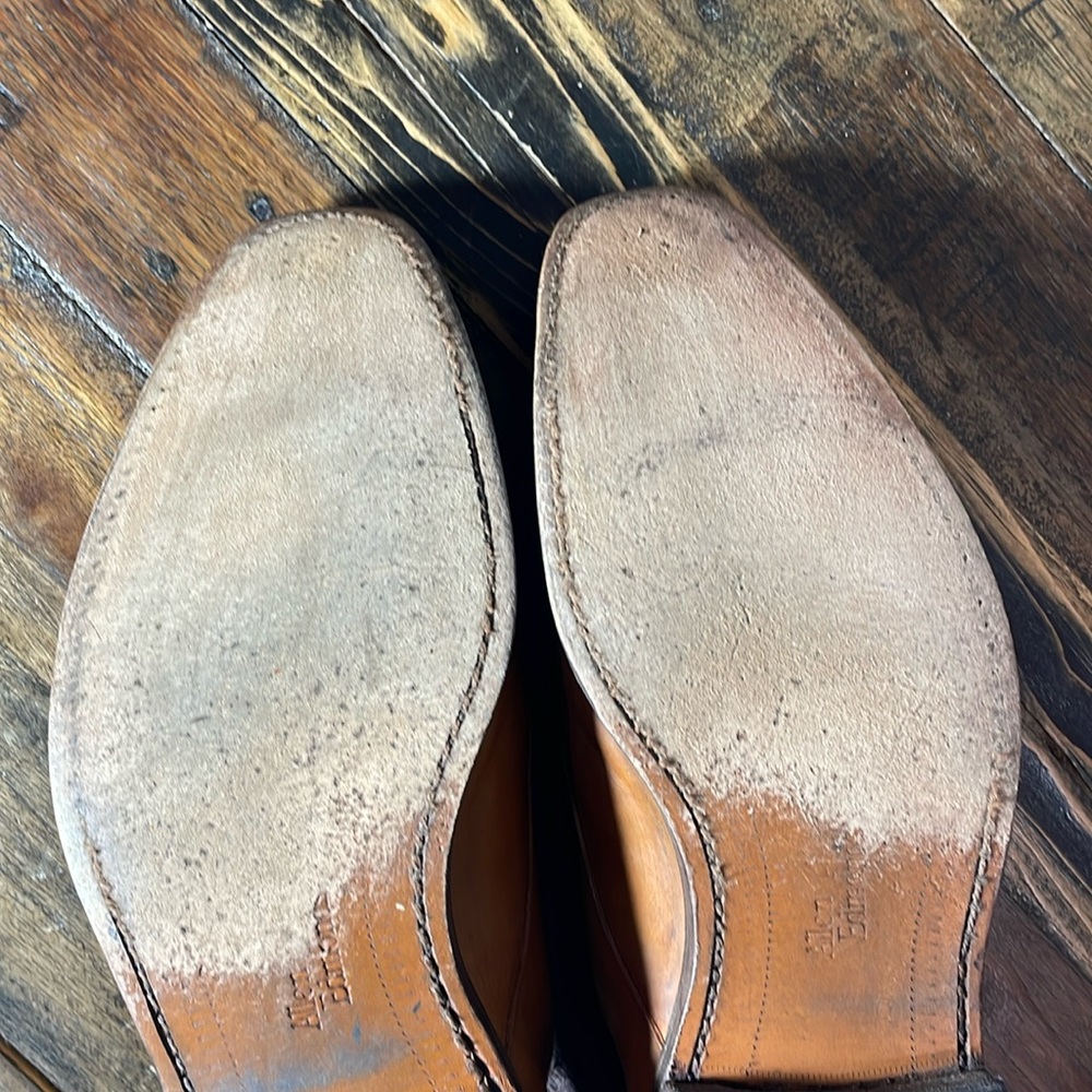 Allen Edmonds Mens Brogue Oxford 10.5 D quality made in USA  - leather quality - Picture 9 of 17